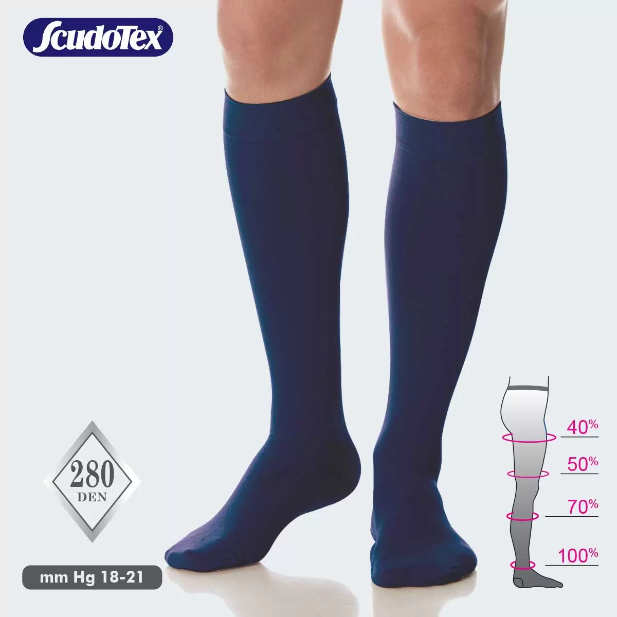 450-blu Preventivne kompresivne čarape Scudotex 450 - Slika 1